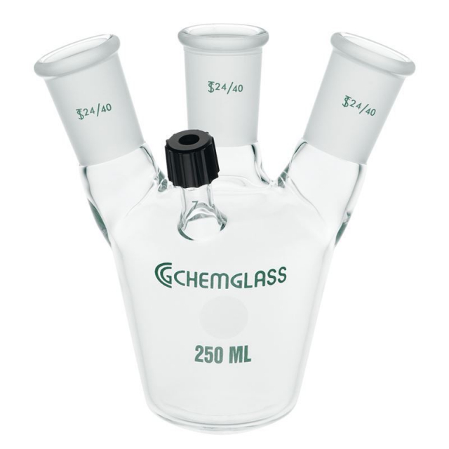 Buy Chemglass CG 1572 03 250mL 4 Neck European Flask Prime Lab Med