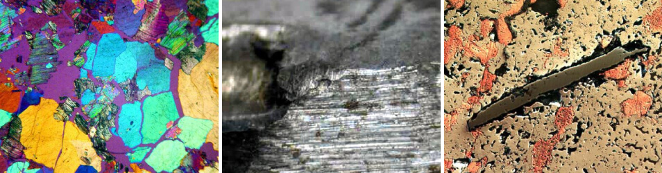 metal under microscope
