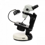 Binocular Zoom Stereo Microscope on Gem Stand_noscript