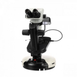 Trinocular Zoom Stereo Microscope on Gem Stand_noscript