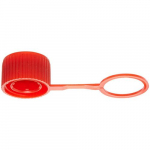 safePort O-Ring Loop Tube Cap, High Profile, Red