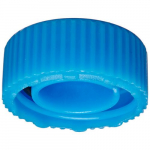 safePort O-Ring Tube Cap, Low Profile, Blue