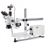 3.5X-90X Microscope with Fiber and Ring LightSM-3TZ-FODR-M