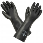 Chemical Resistant Gloves, L, Supported, Black