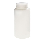 Bottle, HDPE, Wide Mouth, 500mL, 53mm Thread Size
