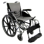 16" Ergonomic Wheelchair, Silver