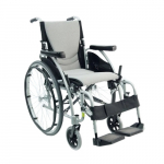 16" Ergonomic Wheelchair, Silver