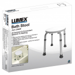 Bath Stool in Retail Package, Round, White