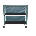 2-Shelf Linen Cart with Area Shelf, Cover