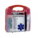 50-Person First Aid Kit, Plastic Case, 245 Pieces