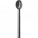 Arthroscopic Spoon, Curved Knurled Handle, 3 x 5 mm
