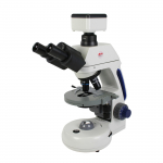 Trinocular LED Microscope with Integrated HD Camera