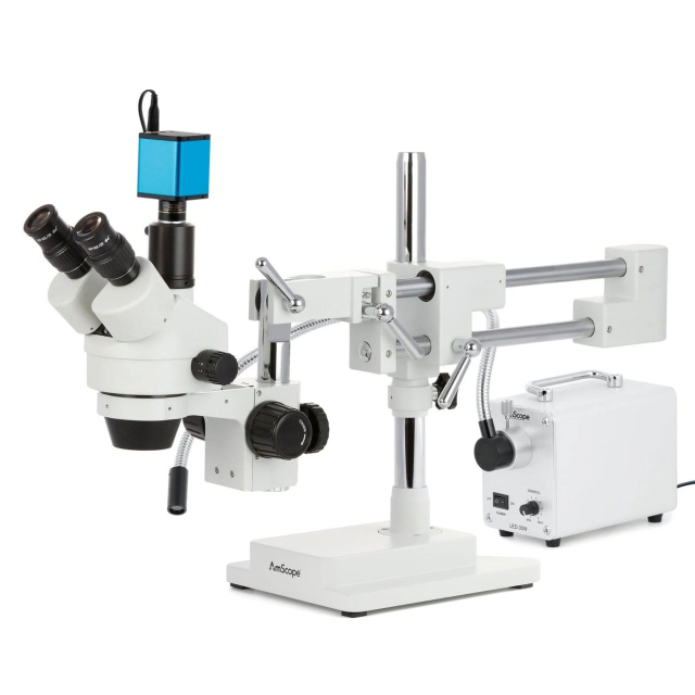 Buy AmScope SM-4TZZ-30WS-10M3, SM-4 Zoom Trinocular Microscope, 3.5X ...